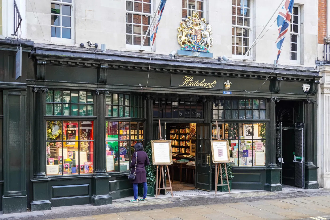 The front of Hatchards bookshop on Piccadilly